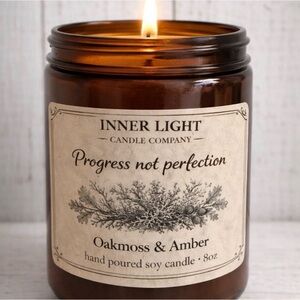 Inner Light Candle Company Oakmoss & Amber